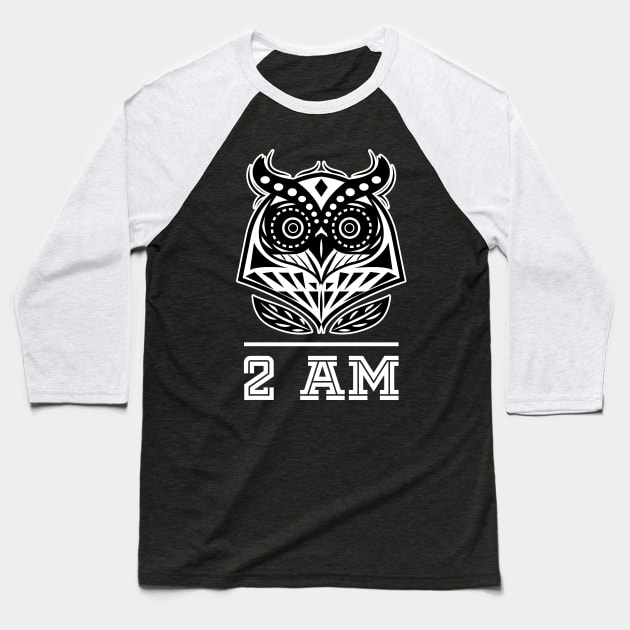 night owl Baseball T-Shirt by dpr_grapiks